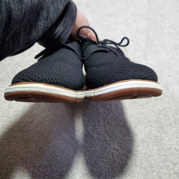 SWIMS Olsen Knit Oxford Shoes Casual Sneakers Lace Up Wingtip Blk Wht Men's 10 - Picture 5 of 9